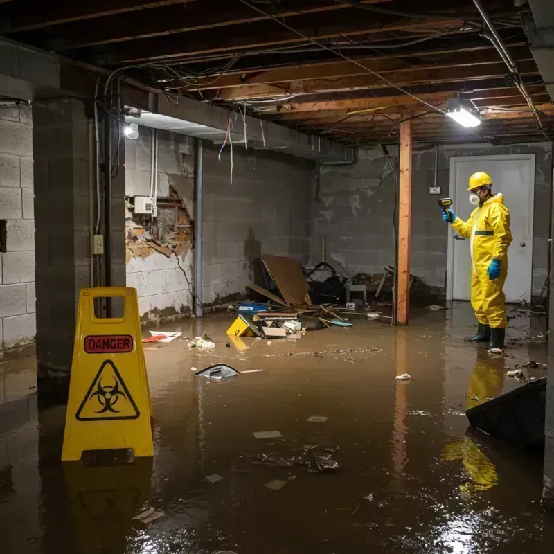 Flooded Basement Electrical Hazard in Summit, MS Property